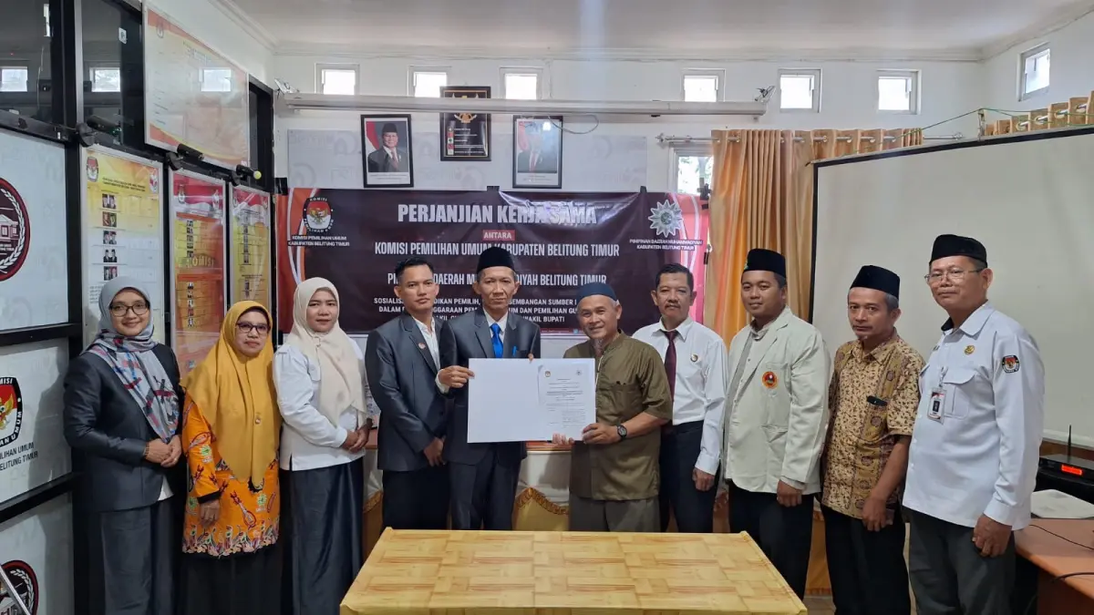 Perkuat Edukasi Politik Menuju Pemilu 2029, KPU Belitung Timur Resmi Gandeng Muhammadiyah