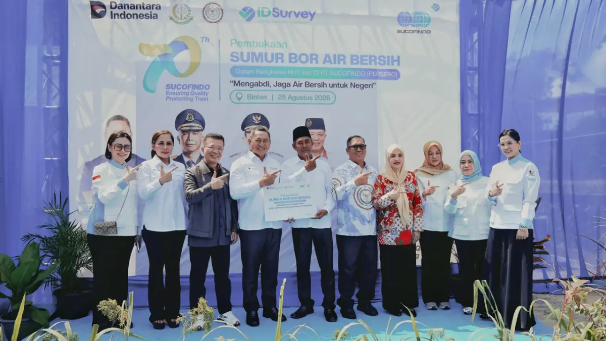 Sambut HUT ke-70, SUCOFINDO dan ABPEDNAS Resmikan Sumur Air Bersih di Kepulauan Riau