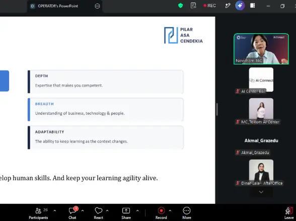 Bantu Arah Karier Talenta Digital: Telkom AI Center Bali Hadirkan Webinar “Finding Your Career Path in Minutes with AI”