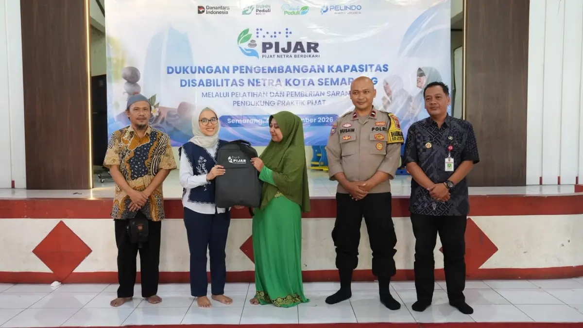 Dorong Inklusi & Kemandirian, PT Pelindo Sinergi Lokaseva Latih dan Bantu Disabilitas Netra di Semarang