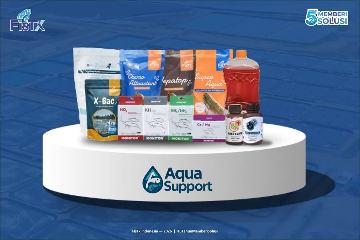 FisTx Hadirkan Aqua Support, Solusi Saat Siklus Budidaya Udang Sedang Berjalan