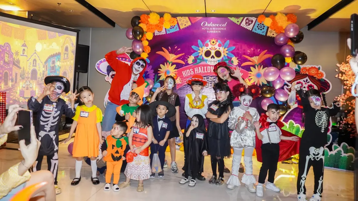 Mengintip Keseruan Pesta Halloween Anak Anak "Día de los Muertos" di Oakwood Surabaya